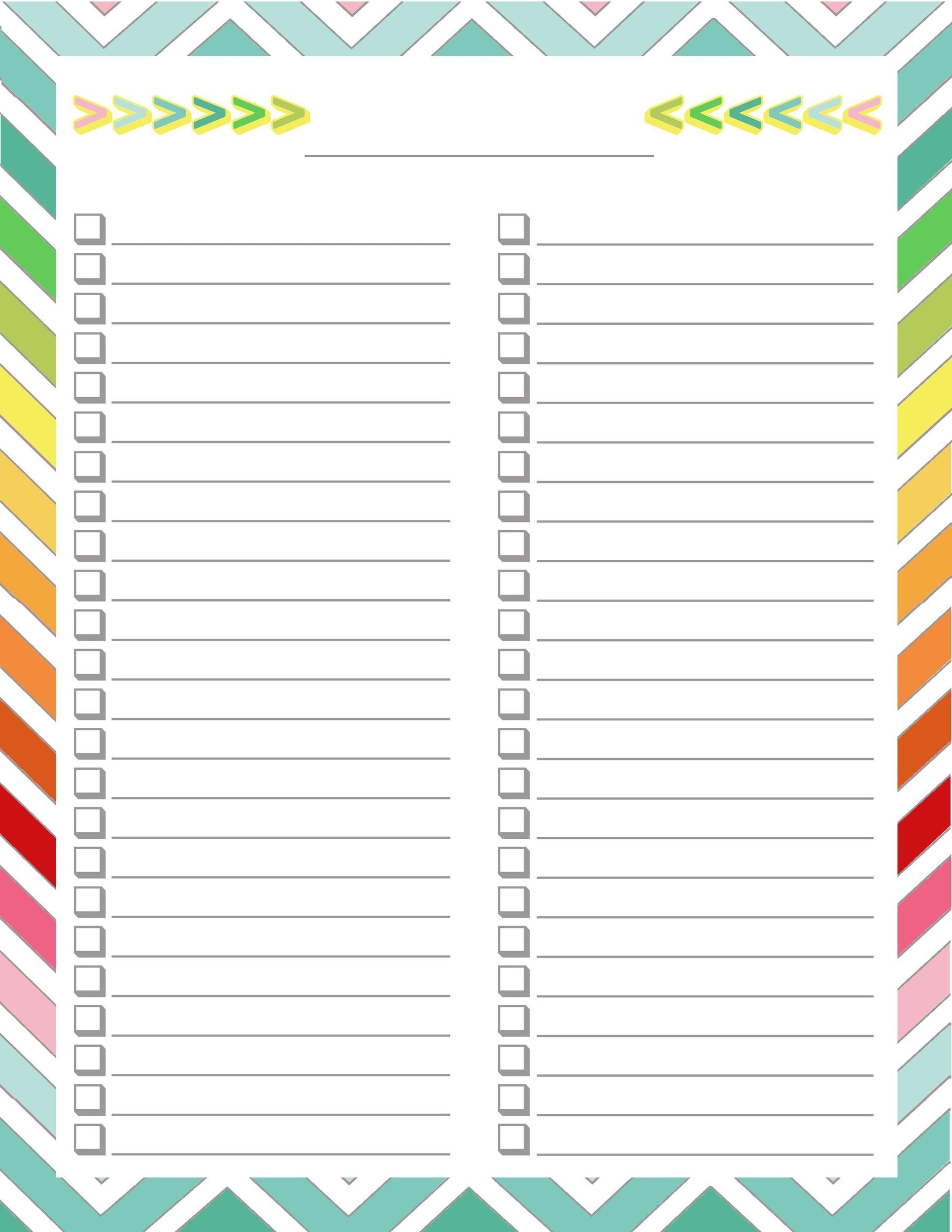Free Printable Editable Checklist Template Printable Forms Free Online