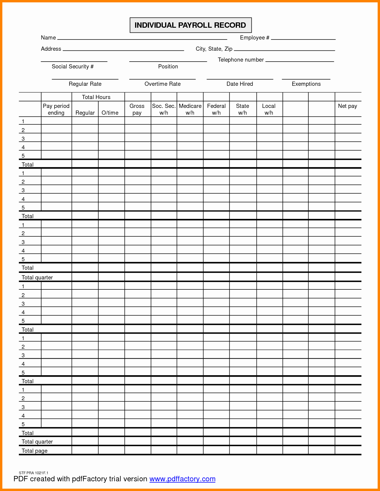 Free Printable Employee Payroll Forms Printable Forms Free Online