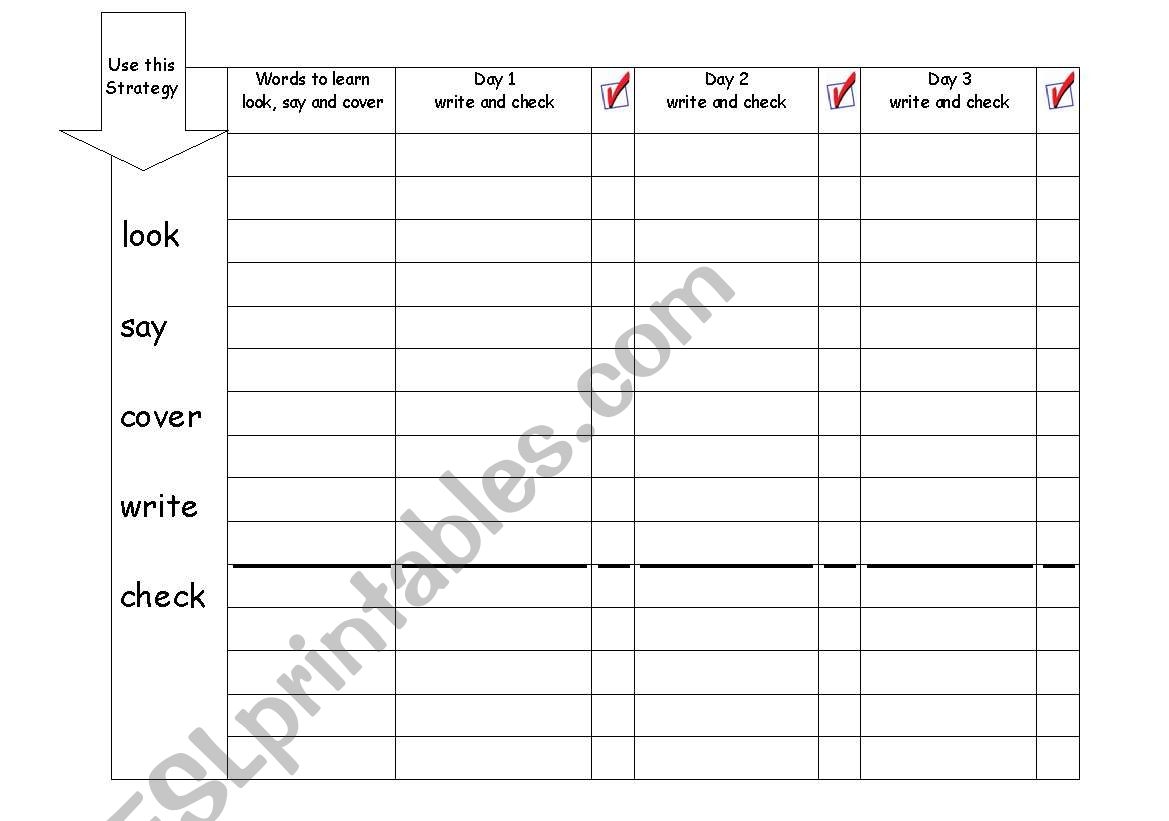 Free Printable Look Say Cover Write Check Template Nisma Info