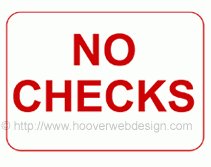 Free Printable No Checks Temporary Sign Free Printable No Checks Temporary Sign