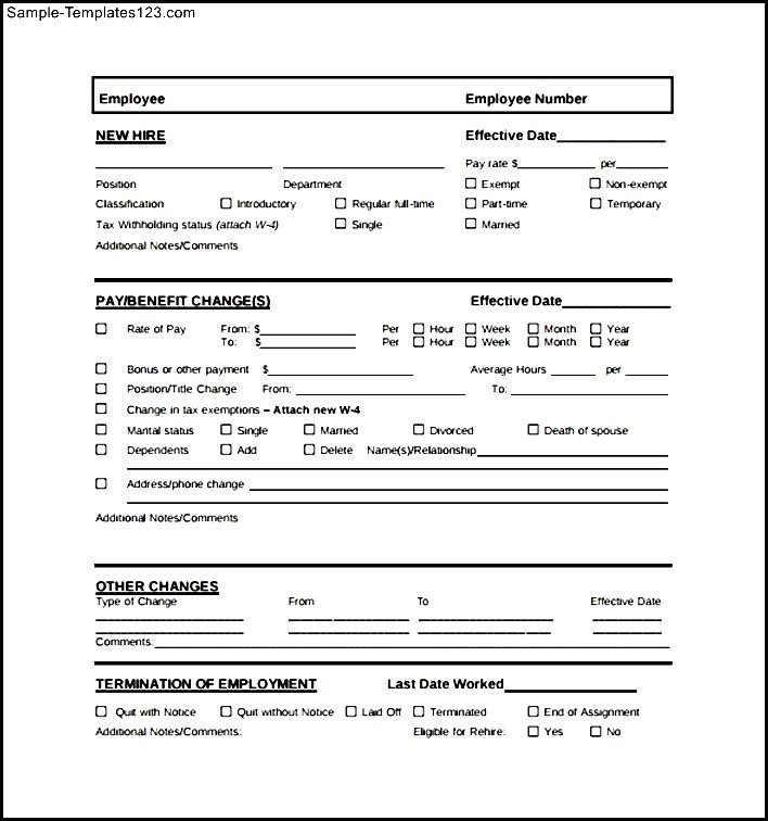 Free Printable Payroll Change Form Printable Forms Free Online