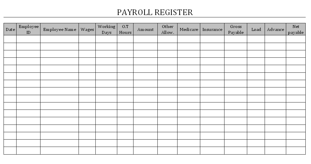 Free Printable Payroll Ledger Printable Calendars AT A GLANCE