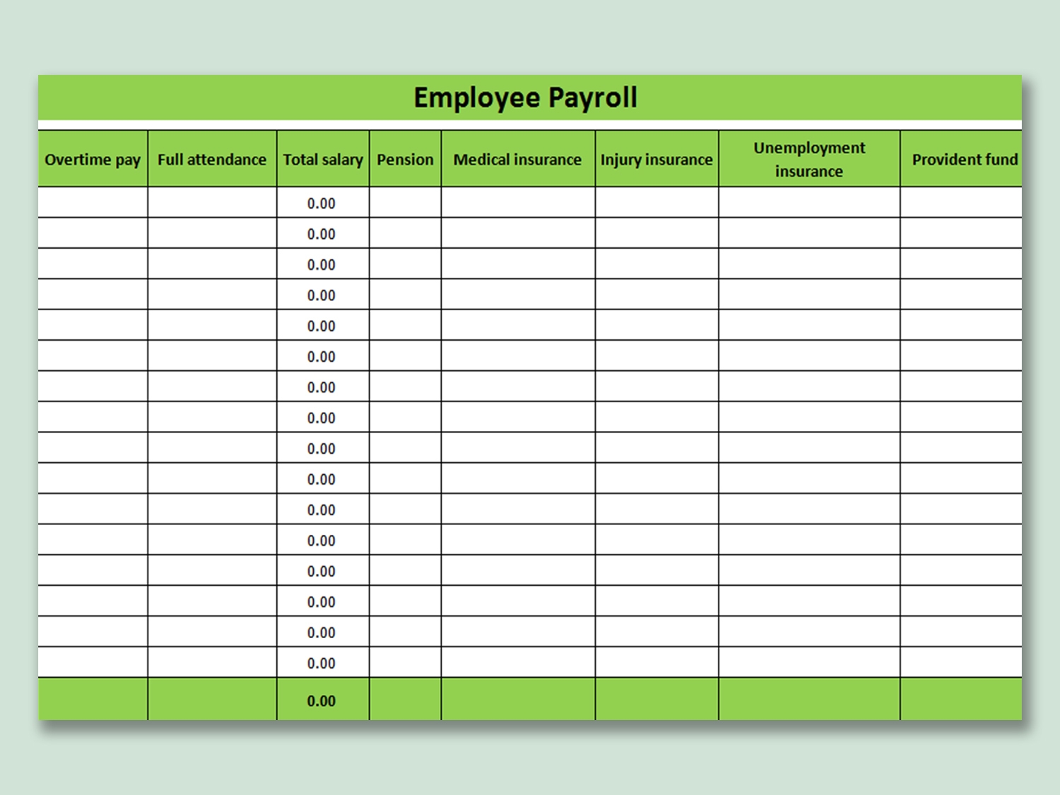 Free Printable Payroll Sheets