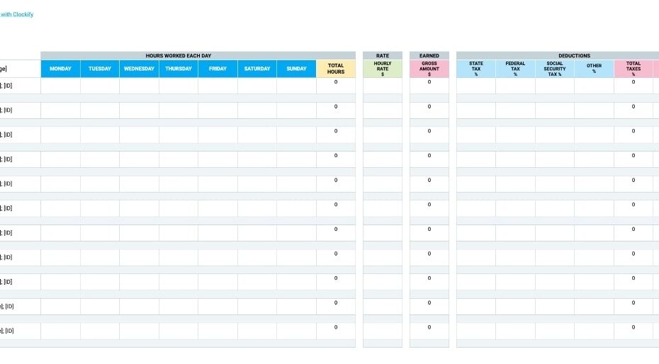 Free Printable Payroll Sheets FREE Printables