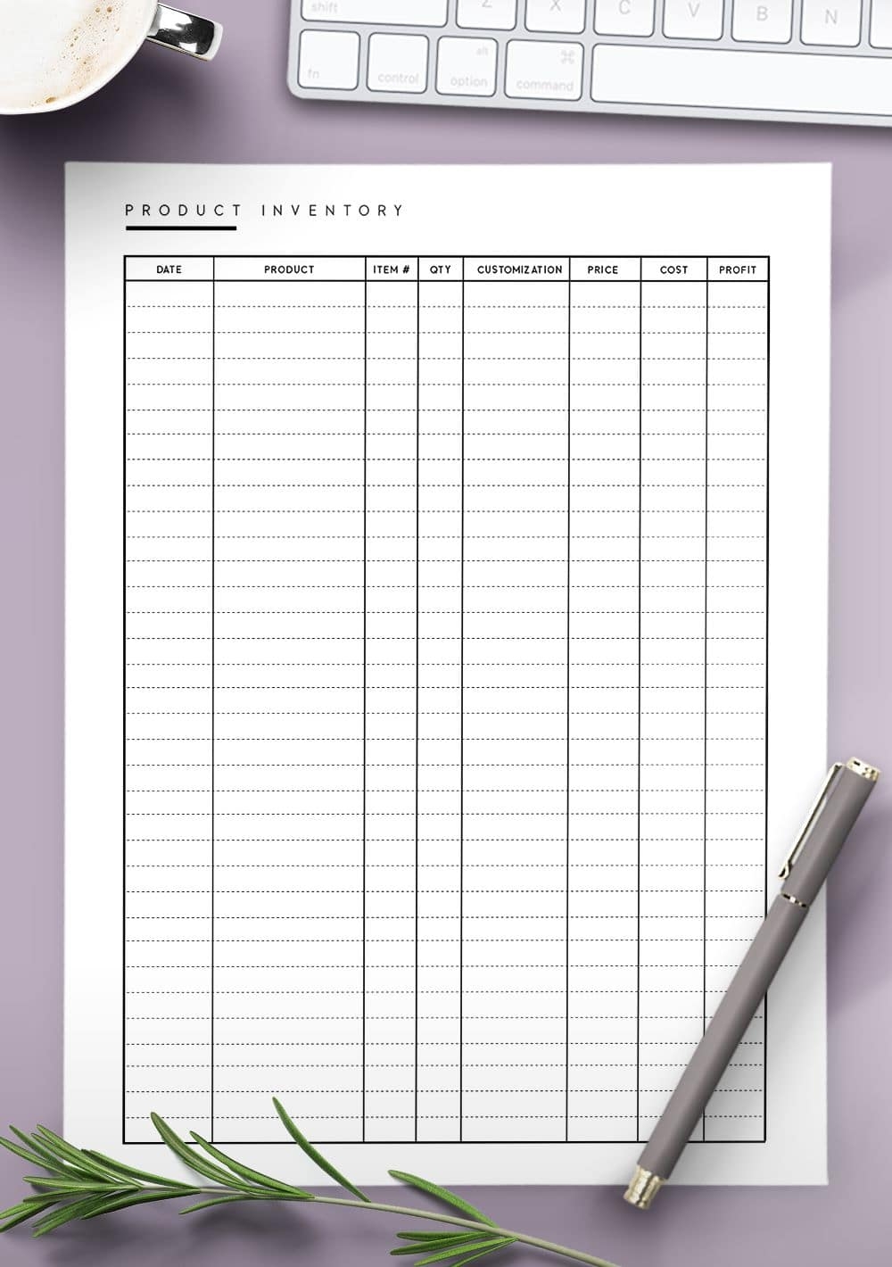 Free Printable Stock List Template Manage Your Product Inventory