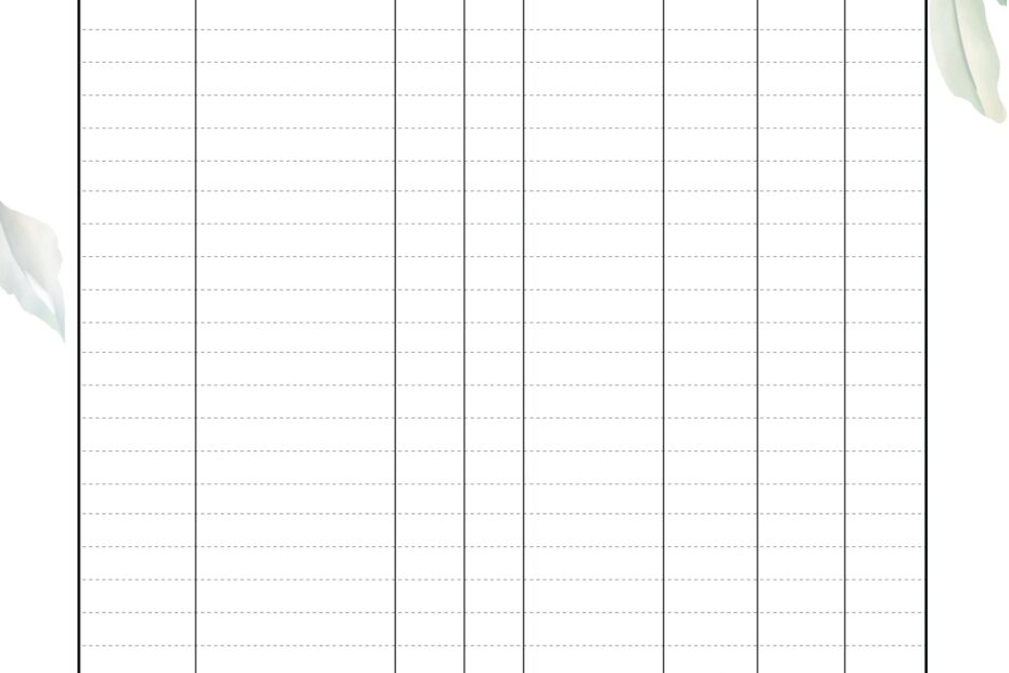 FREE Printable Stock Taking Sheet World Of Printables