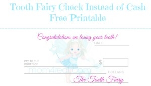 Free Printable Tooth Fairy Check Mom 4 Real