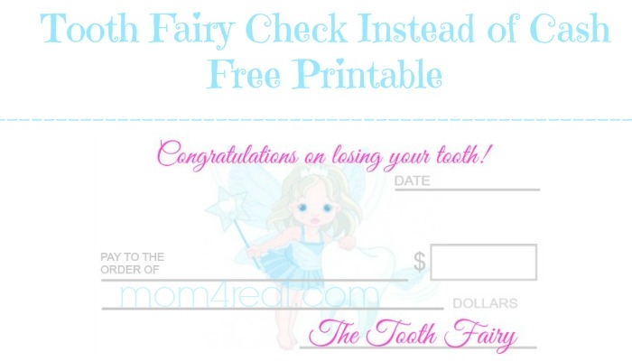 Free Printable Tooth Fairy Check Mom 4 Real