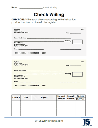 Free Printable Writing Checks Worksheet Download Free Printable 