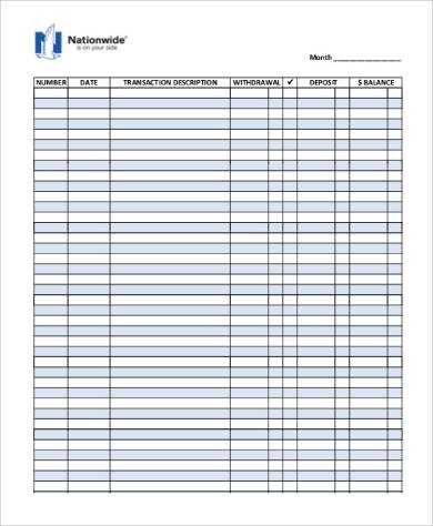 Full Page Downloadable Free Printable Check Register Prntbl 