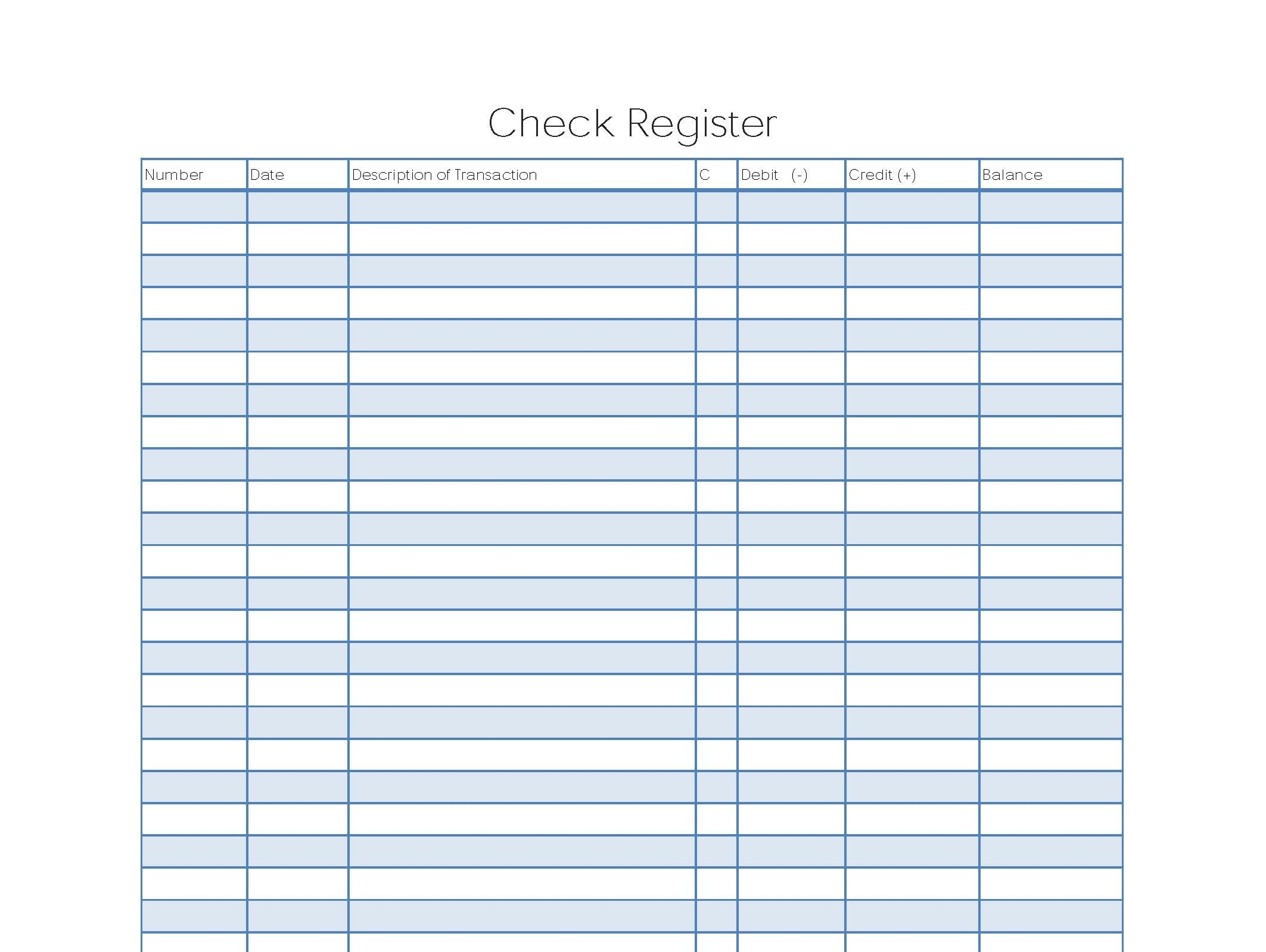 Full Page Printable Check Register Printable Calendars AT A GLANCE