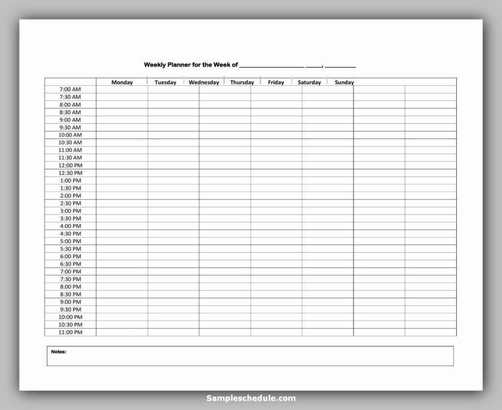 Hourly Time Sheet Printable