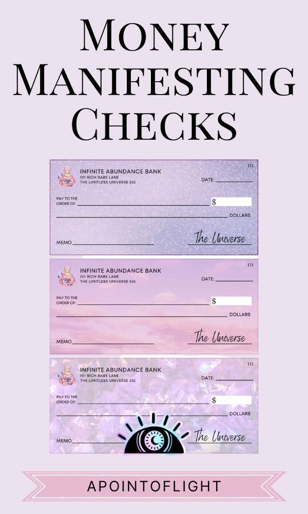 Manifestation Check Free Printable In 2024 Manifestation 
