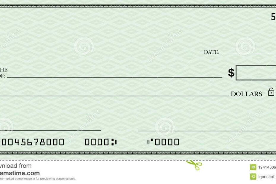 Microsoft Word Downloadable Printable Fillable Blank Check Template