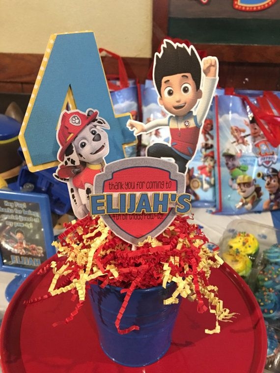 Paw Patrol Centerpieces Paw Patrol Decorations Table Decor Paw Payrol 
