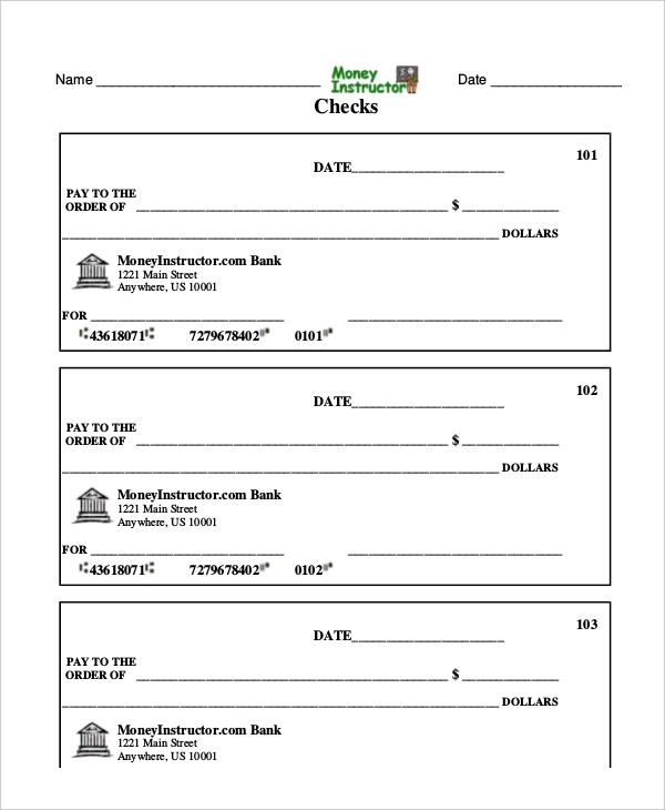 Payroll Check Templates 10 Free Word Excel PDF Formats Samples 
