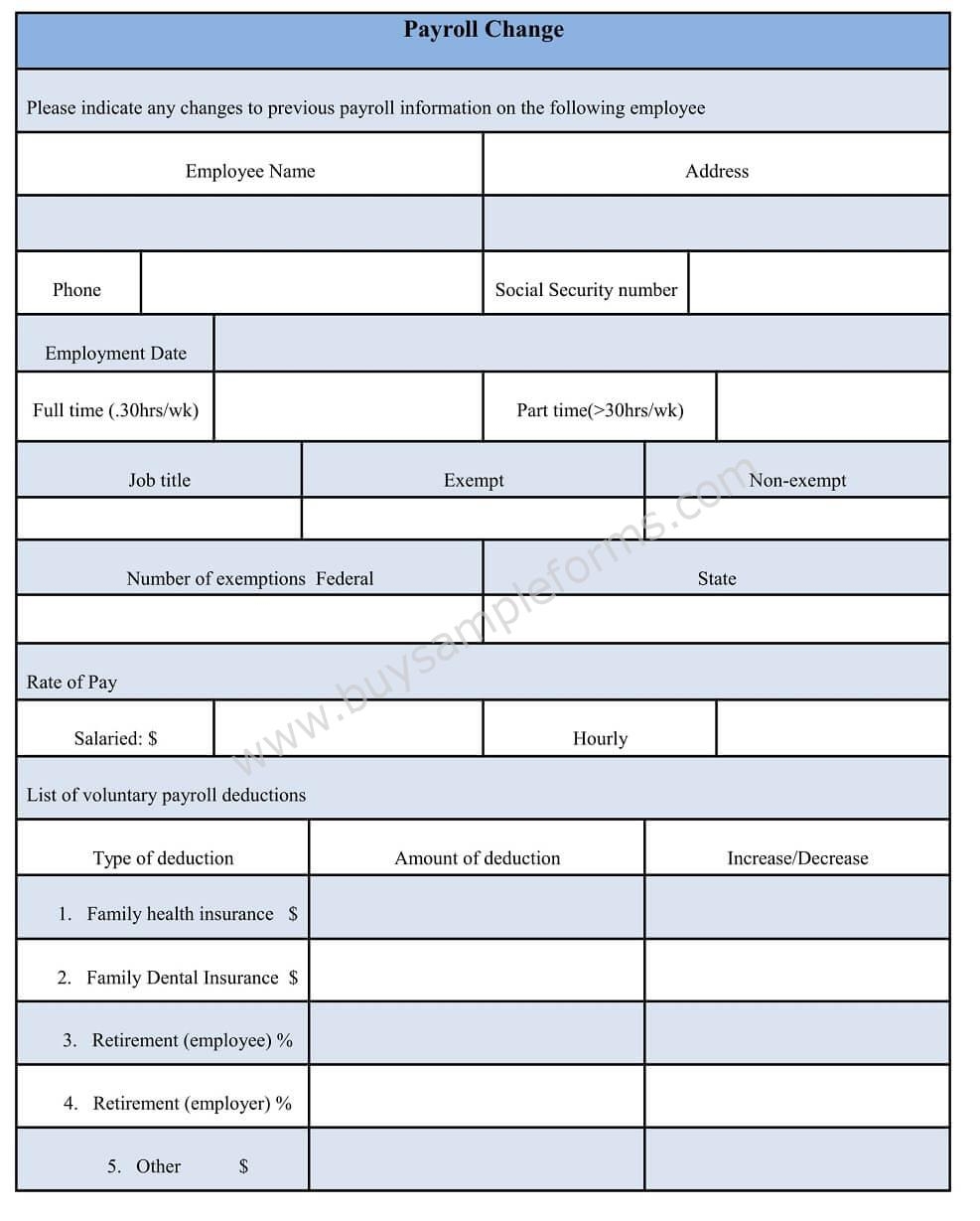 Payroll Data Form Printable Printable Forms Free Online