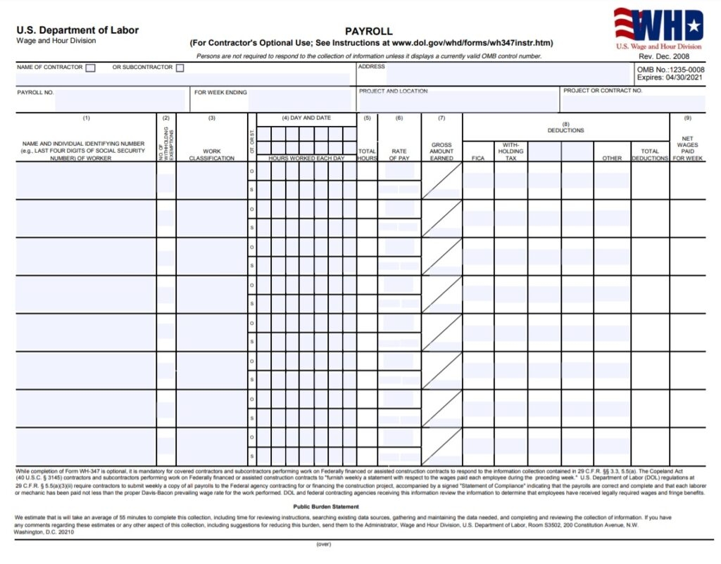Payroll Form Printable Printable Forms Free Online