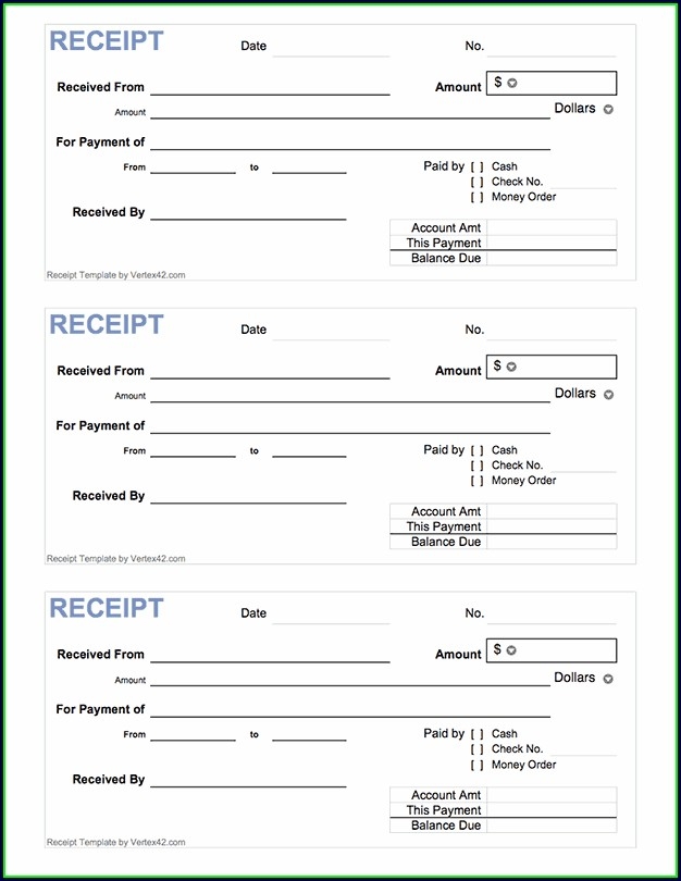 Payroll Receipt Template
