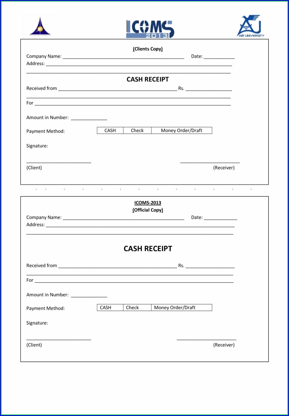 Payroll Receipt Template