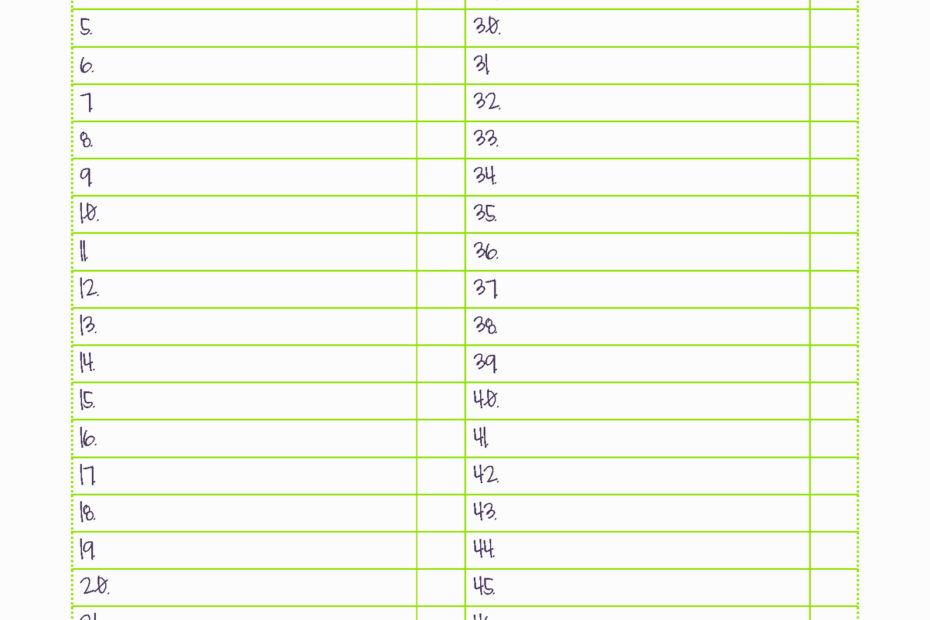 Printable Blank Check Off List