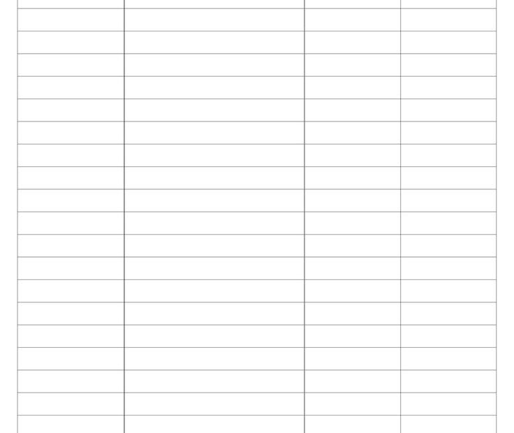 Printable Blank Guest List Templates