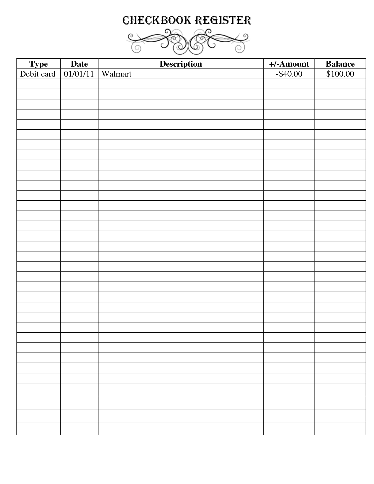 Printable Business Check Template