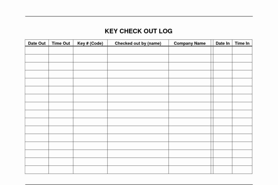 Printable Check In Check Out Sheet Template Free Printable
