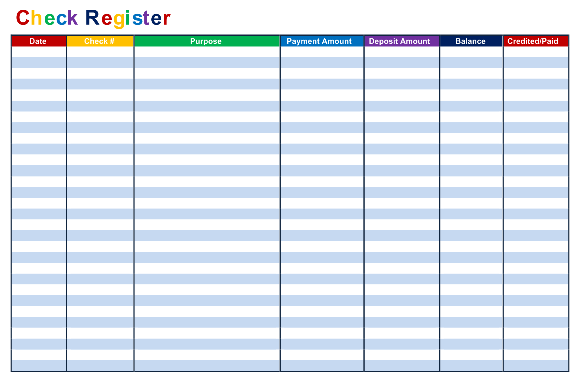 Printable Check Register Sheets Printable Check Register Printable 