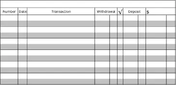 Printable Check Register