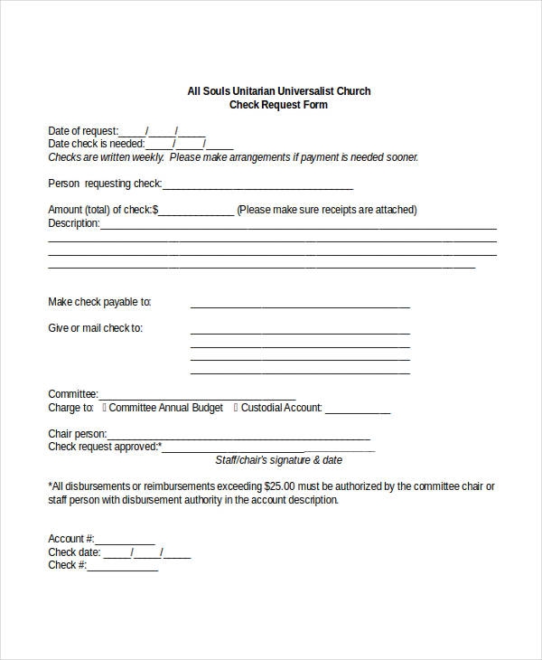 Printable Check Request Form Pdf Printable Forms Free Online