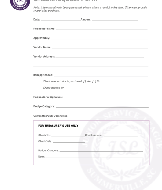 Printable Check Request Form Pdf Printable Forms Free Online