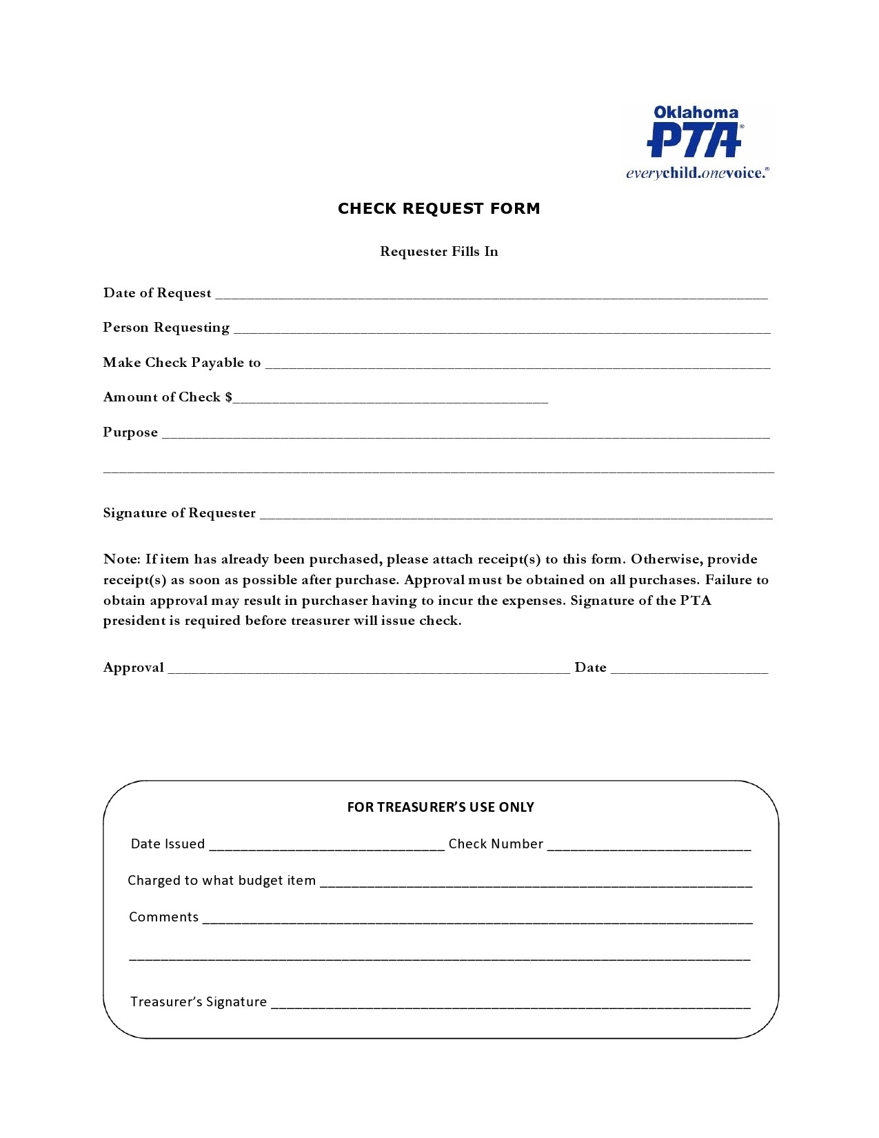 Printable Check Request Form Pdf Printable Forms Free Online