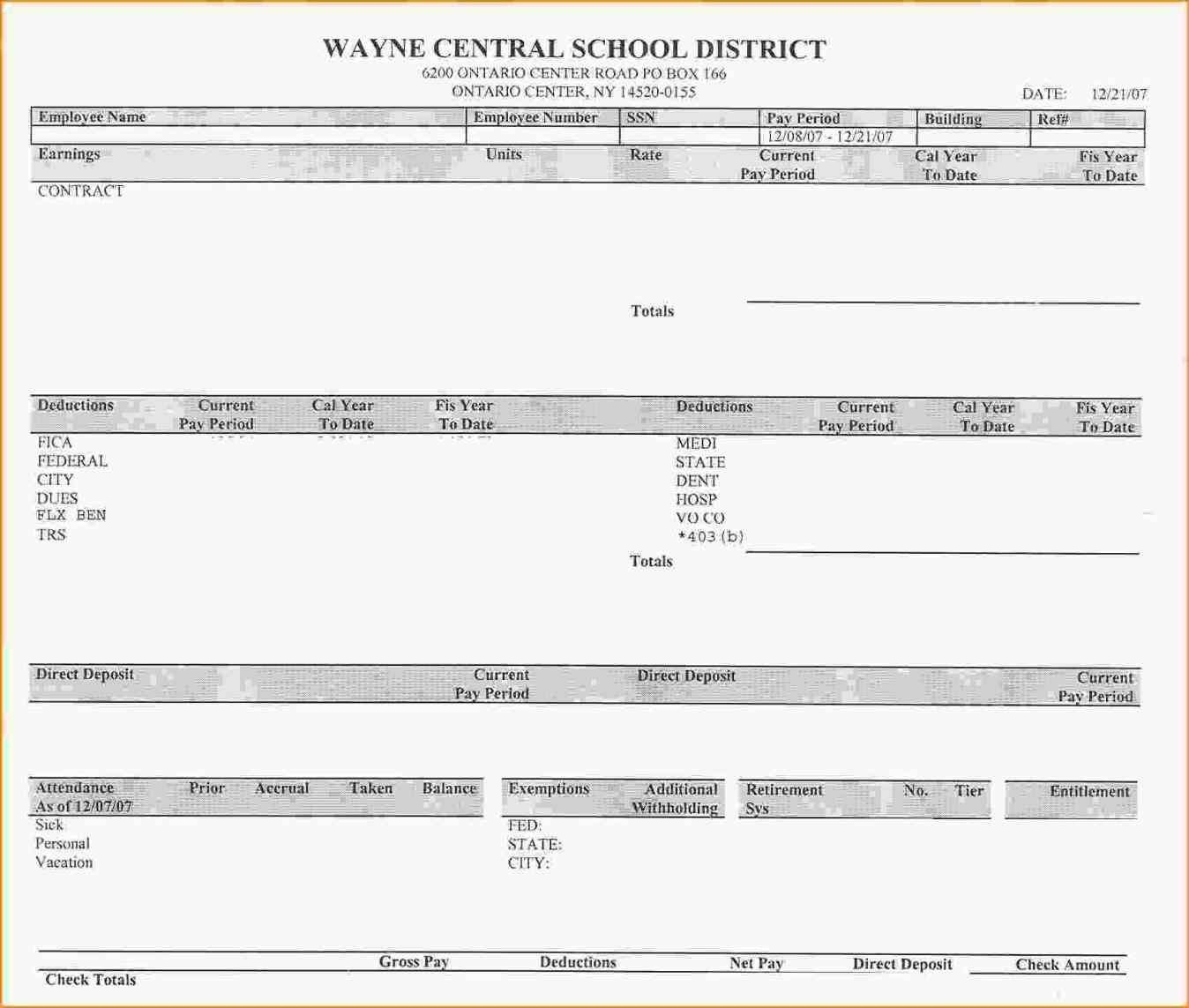Printable Check Stubs Online