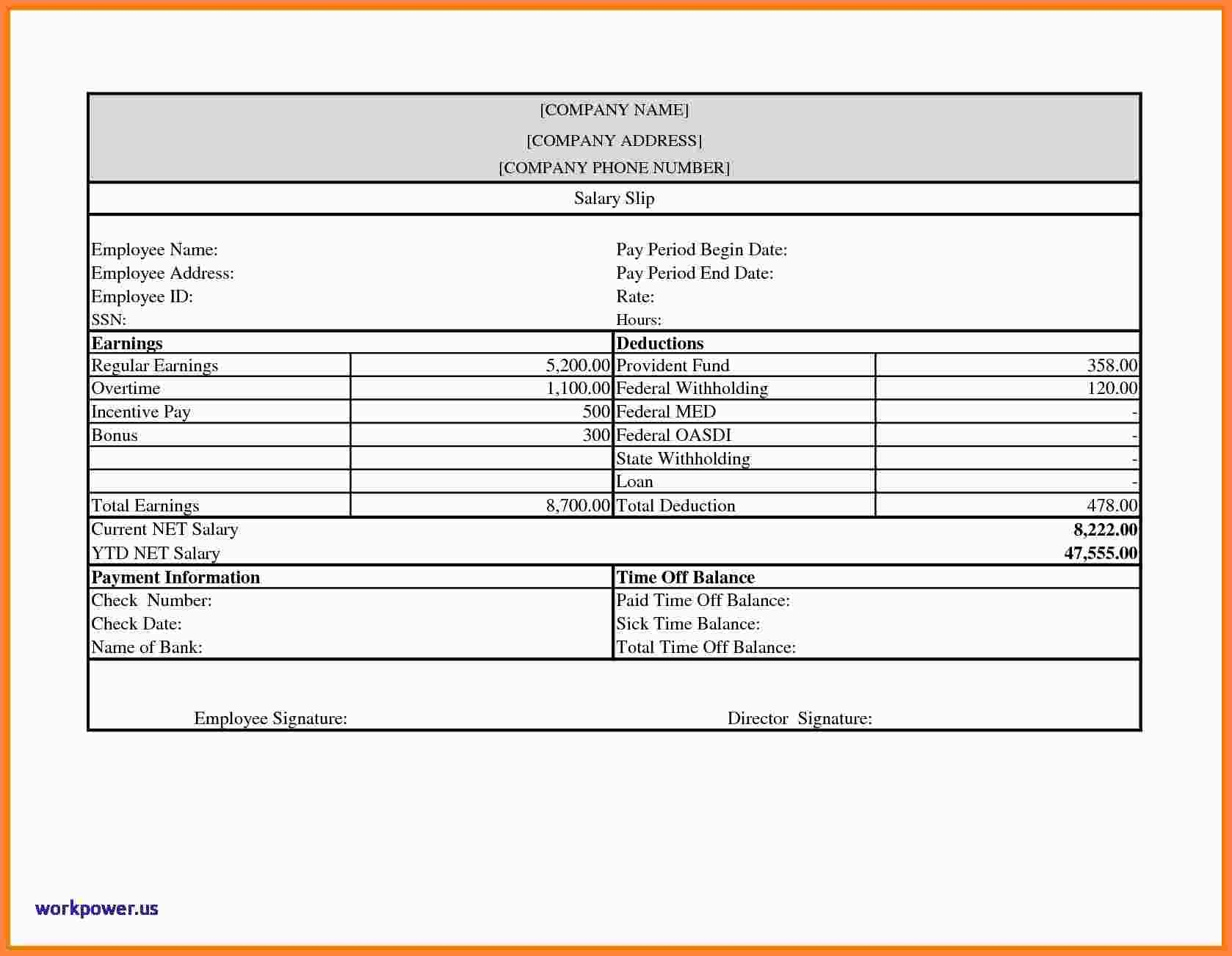Printable Check Stubs