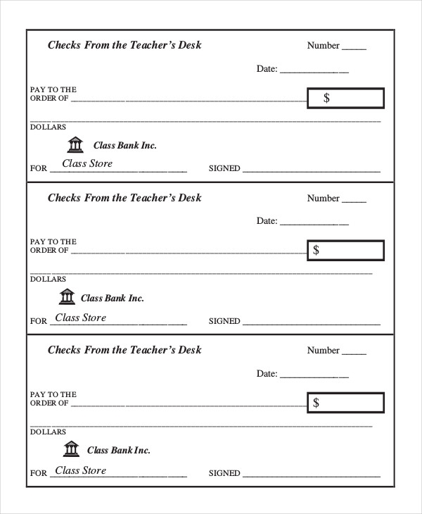 Printable Check Template