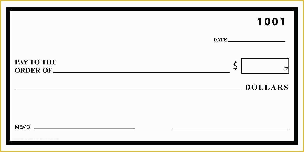Printable Check Template For Printing
