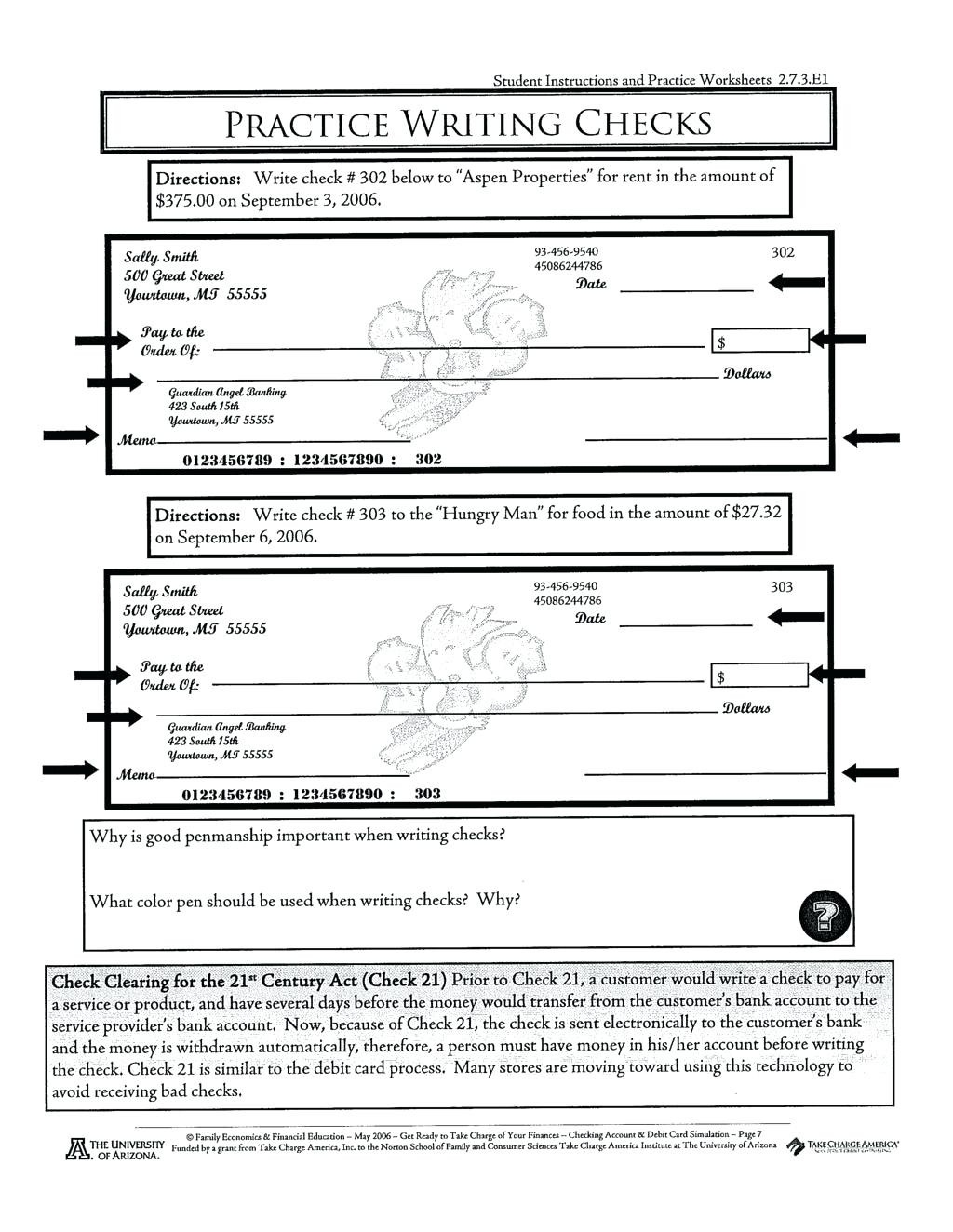 Printable Check Writing Worksheets Peggy Worksheets