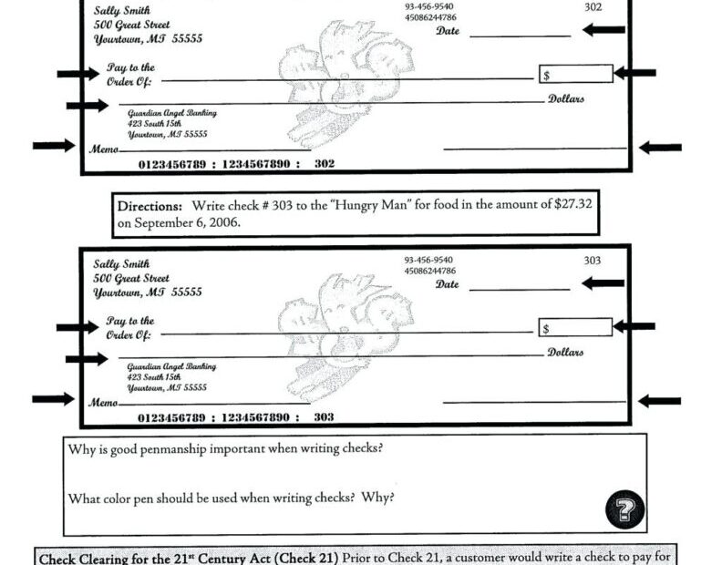 Printable Check Writing Worksheets Peggy Worksheets