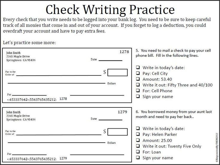 Printable Check Writing Worksheets Peggy Worksheets