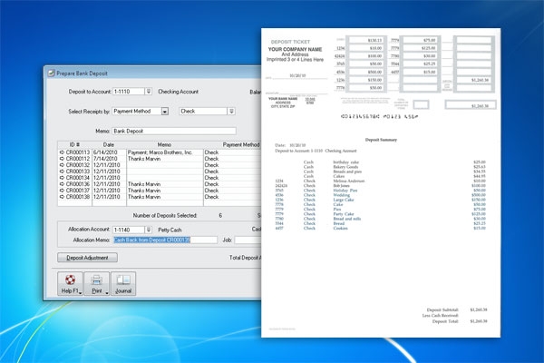 Printable Checking Account Deposit Slips InfoCap Ltd