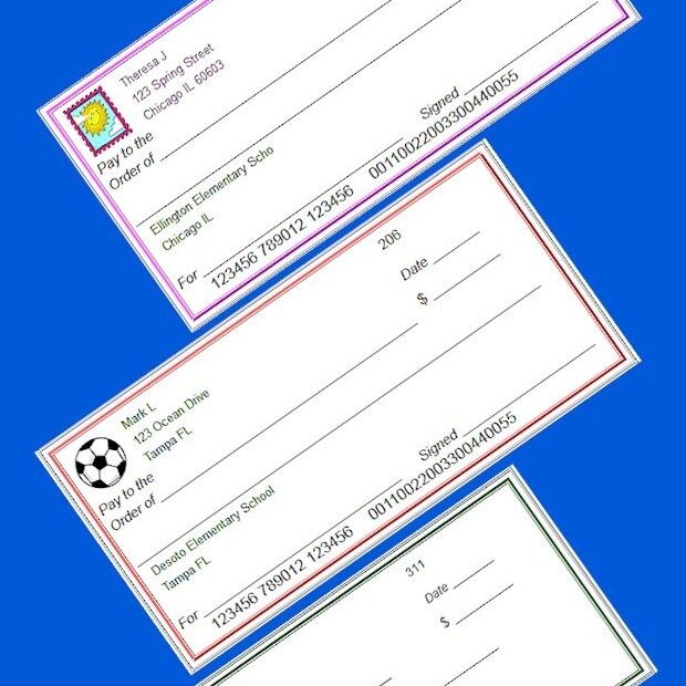 Printable Checks For Students Artofit