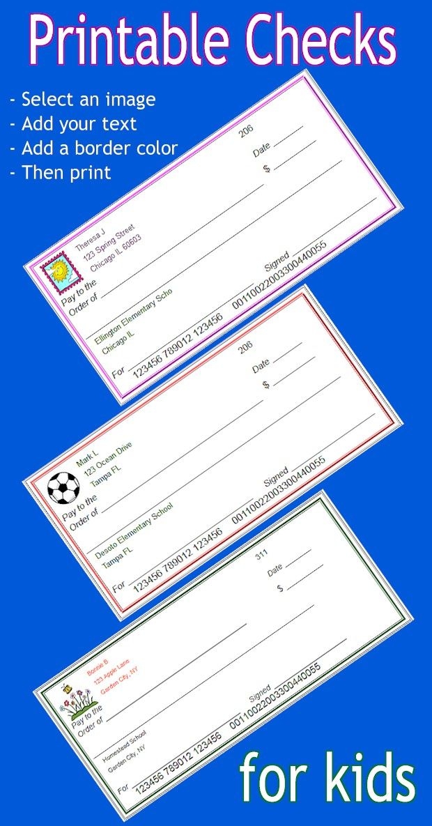 Printable Checks For Students Artofit