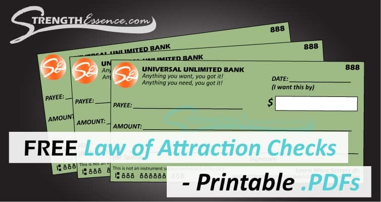 Printable Checks From The Universe