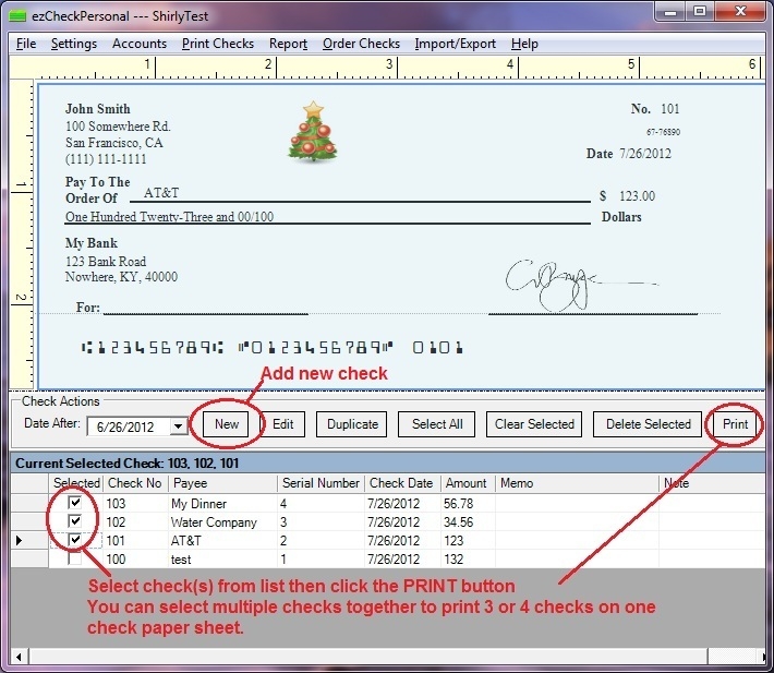 Printable Checks Software