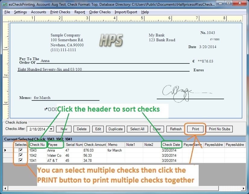 Printable Checks Software