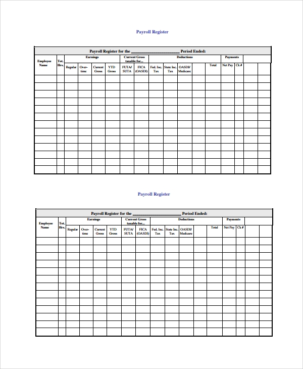 Printable Employee Payroll Ledger Template Riset Printable Employee Payroll Ledger Template Riset