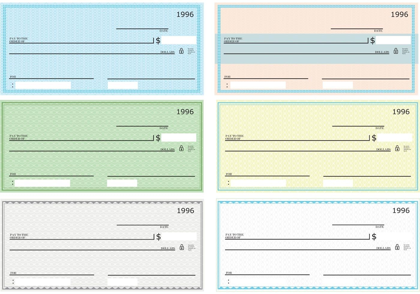 Printable Fake Checks Template
