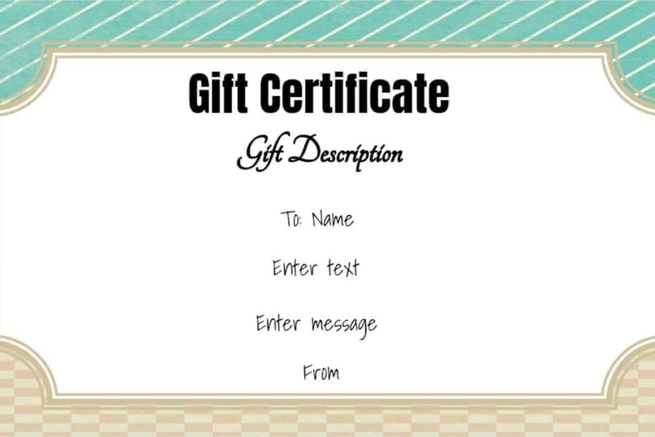 Printable Gift Certificates Templates Calendar Printables