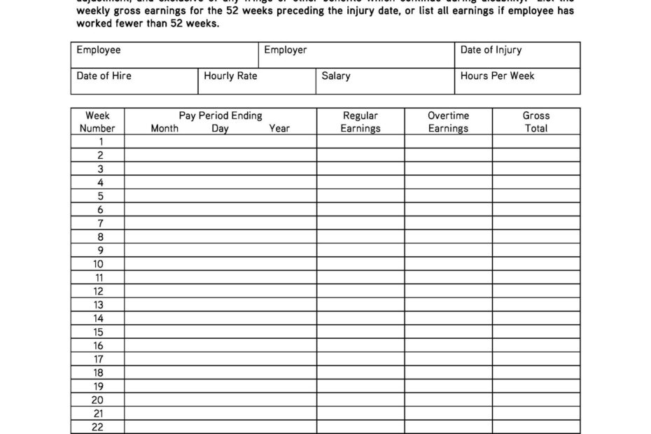 Printable Payroll Form Templates Printable Forms Free Online